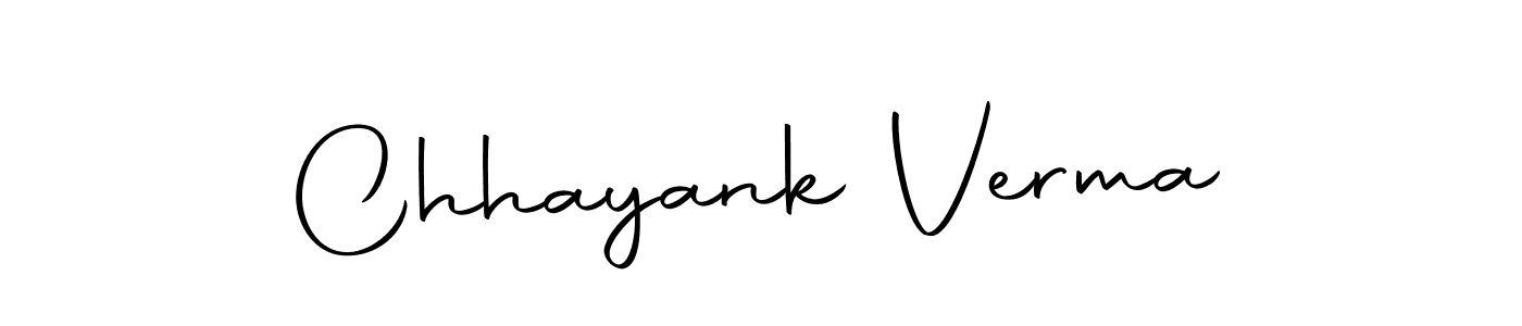 How to make Chhayank Verma name signature. Use Autography-DOLnW style for creating short signs online. This is the latest handwritten sign. Chhayank Verma signature style 10 images and pictures png