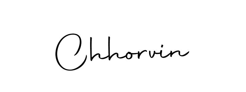 Design your own signature with our free online signature maker. With this signature software, you can create a handwritten (Autography-DOLnW) signature for name Chhorvin. Chhorvin signature style 10 images and pictures png