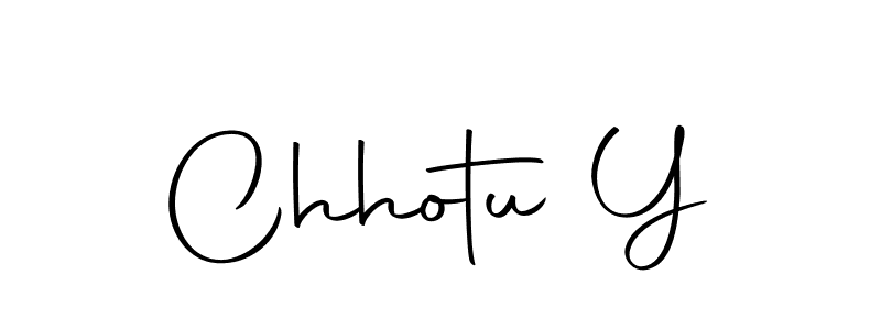 Create a beautiful signature design for name Chhotu Y. With this signature (Autography-DOLnW) fonts, you can make a handwritten signature for free. Chhotu Y signature style 10 images and pictures png
