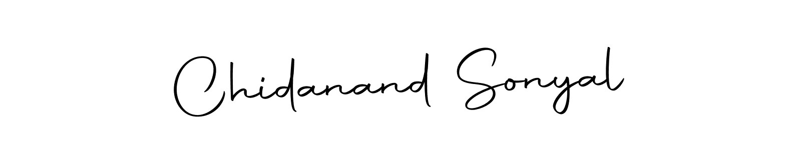 The best way (Autography-DOLnW) to make a short signature is to pick only two or three words in your name. The name Chidanand Sonyal include a total of six letters. For converting this name. Chidanand Sonyal signature style 10 images and pictures png