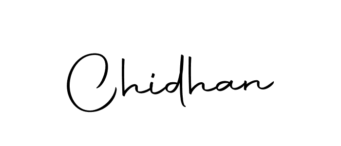 Design your own signature with our free online signature maker. With this signature software, you can create a handwritten (Autography-DOLnW) signature for name Chidhan. Chidhan signature style 10 images and pictures png