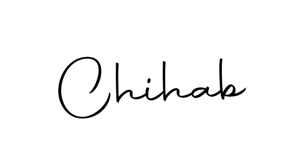 Create a beautiful signature design for name Chihab. With this signature (Autography-DOLnW) fonts, you can make a handwritten signature for free. Chihab signature style 10 images and pictures png