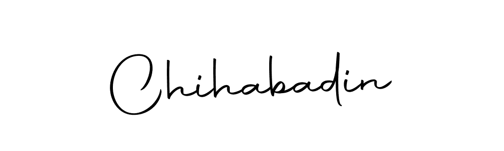 How to make Chihabadin signature? Autography-DOLnW is a professional autograph style. Create handwritten signature for Chihabadin name. Chihabadin signature style 10 images and pictures png