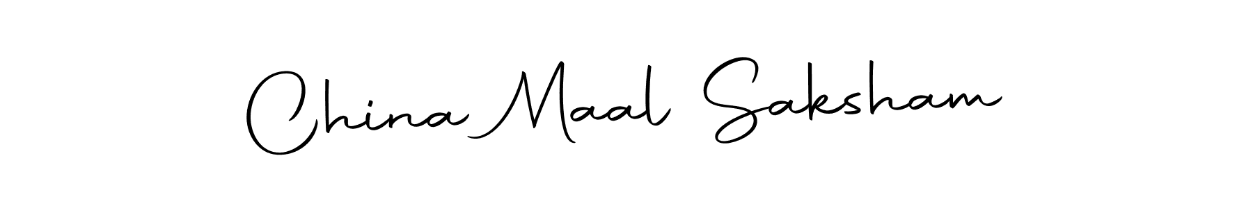 The best way (Autography-DOLnW) to make a short signature is to pick only two or three words in your name. The name China Maal Saksham include a total of six letters. For converting this name. China Maal Saksham signature style 10 images and pictures png