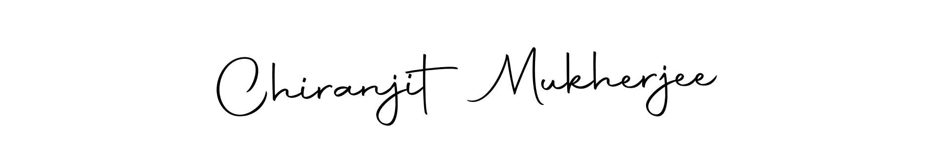 How to make Chiranjit Mukherjee name signature. Use Autography-DOLnW style for creating short signs online. This is the latest handwritten sign. Chiranjit Mukherjee signature style 10 images and pictures png