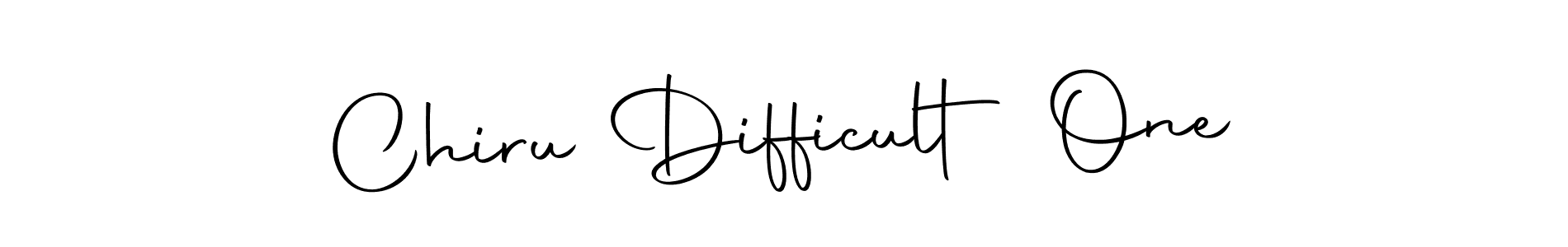 Make a beautiful signature design for name Chiru Difficult One. With this signature (Autography-DOLnW) style, you can create a handwritten signature for free. Chiru Difficult One signature style 10 images and pictures png