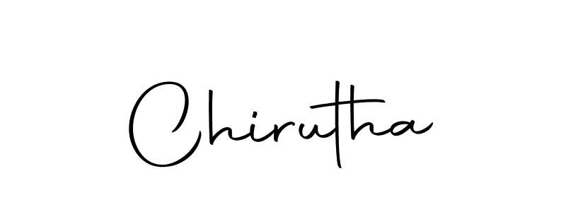 You can use this online signature creator to create a handwritten signature for the name Chirutha. This is the best online autograph maker. Chirutha signature style 10 images and pictures png