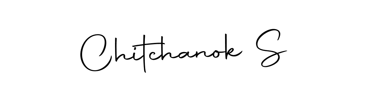 How to make Chitchanok S name signature. Use Autography-DOLnW style for creating short signs online. This is the latest handwritten sign. Chitchanok S signature style 10 images and pictures png