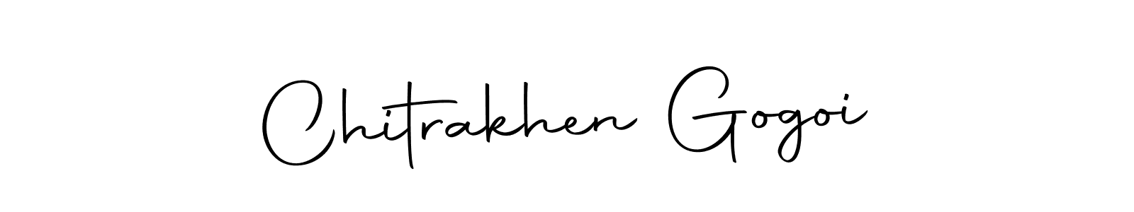 How to make Chitrakhen Gogoi name signature. Use Autography-DOLnW style for creating short signs online. This is the latest handwritten sign. Chitrakhen Gogoi signature style 10 images and pictures png