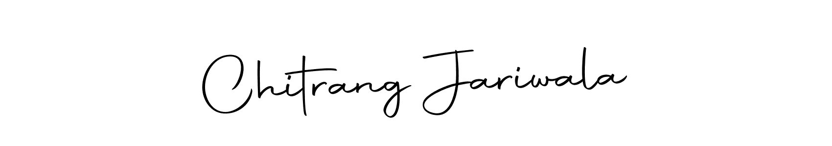 How to make Chitrang Jariwala name signature. Use Autography-DOLnW style for creating short signs online. This is the latest handwritten sign. Chitrang Jariwala signature style 10 images and pictures png