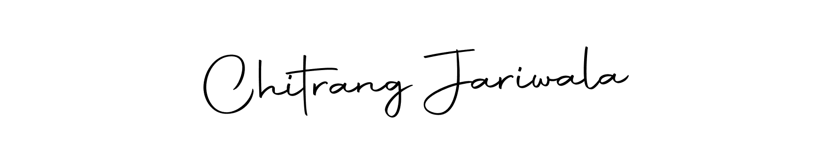 How to make Chitrang Jariwala name signature. Use Autography-DOLnW style for creating short signs online. This is the latest handwritten sign. Chitrang Jariwala signature style 10 images and pictures png