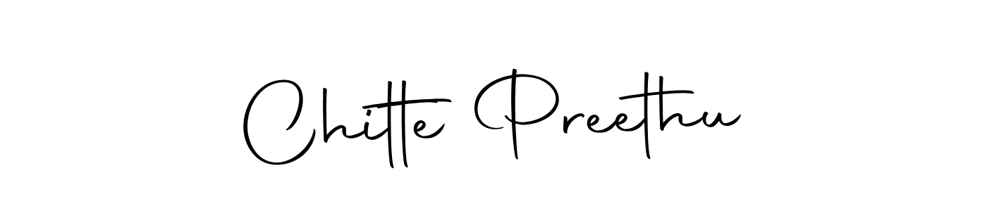 Chitte Preethu stylish signature style. Best Handwritten Sign (Autography-DOLnW) for my name. Handwritten Signature Collection Ideas for my name Chitte Preethu. Chitte Preethu signature style 10 images and pictures png