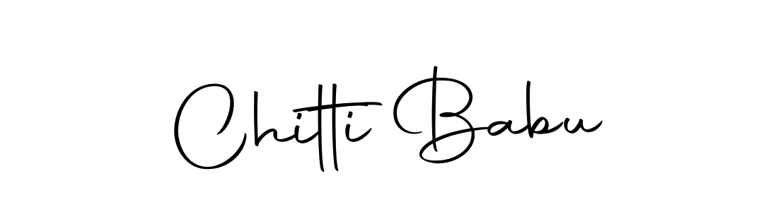How to make Chitti Babu name signature. Use Autography-DOLnW style for creating short signs online. This is the latest handwritten sign. Chitti Babu signature style 10 images and pictures png
