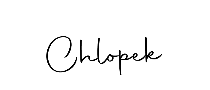 Design your own signature with our free online signature maker. With this signature software, you can create a handwritten (Autography-DOLnW) signature for name Chlopek. Chlopek signature style 10 images and pictures png