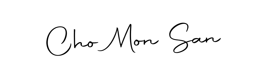 You can use this online signature creator to create a handwritten signature for the name Cho Mon San. This is the best online autograph maker. Cho Mon San signature style 10 images and pictures png