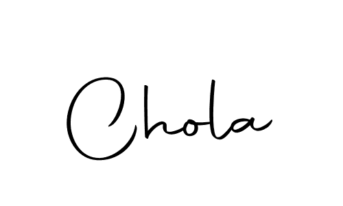 Design your own signature with our free online signature maker. With this signature software, you can create a handwritten (Autography-DOLnW) signature for name Chola. Chola signature style 10 images and pictures png