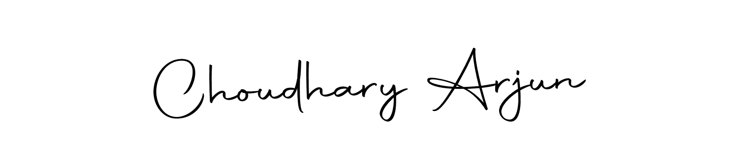 How to make Choudhary Arjun name signature. Use Autography-DOLnW style for creating short signs online. This is the latest handwritten sign. Choudhary Arjun signature style 10 images and pictures png