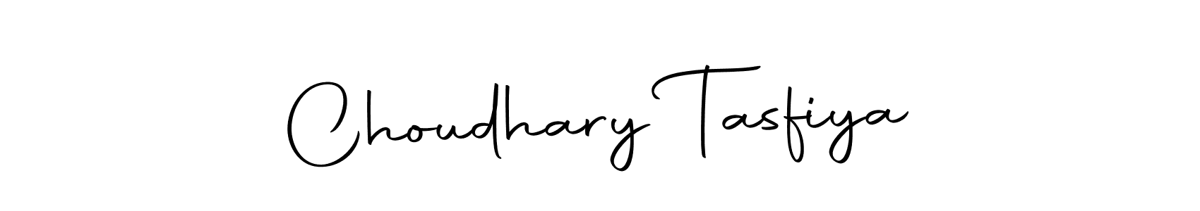 How to make Choudhary Tasfiya name signature. Use Autography-DOLnW style for creating short signs online. This is the latest handwritten sign. Choudhary Tasfiya signature style 10 images and pictures png