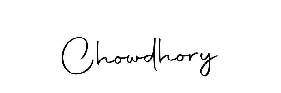 Design your own signature with our free online signature maker. With this signature software, you can create a handwritten (Autography-DOLnW) signature for name Chowdhory. Chowdhory signature style 10 images and pictures png