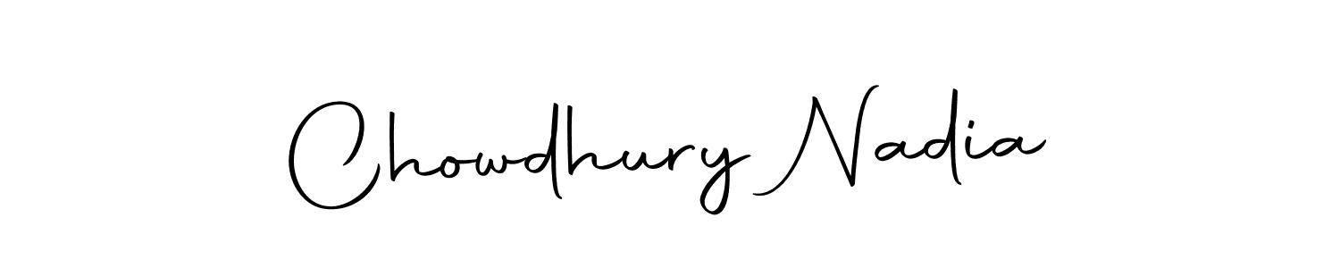 Create a beautiful signature design for name Chowdhury Nadia. With this signature (Autography-DOLnW) fonts, you can make a handwritten signature for free. Chowdhury Nadia signature style 10 images and pictures png