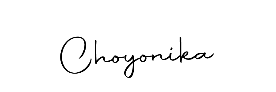 Design your own signature with our free online signature maker. With this signature software, you can create a handwritten (Autography-DOLnW) signature for name Choyonika. Choyonika signature style 10 images and pictures png