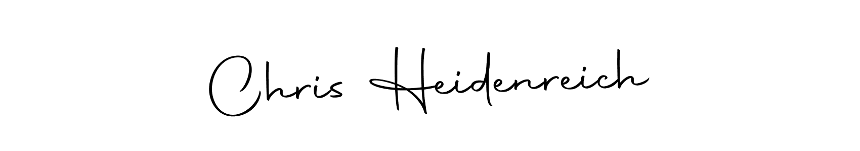 Make a short Chris Heidenreich signature style. Manage your documents anywhere anytime using Autography-DOLnW. Create and add eSignatures, submit forms, share and send files easily. Chris Heidenreich signature style 10 images and pictures png