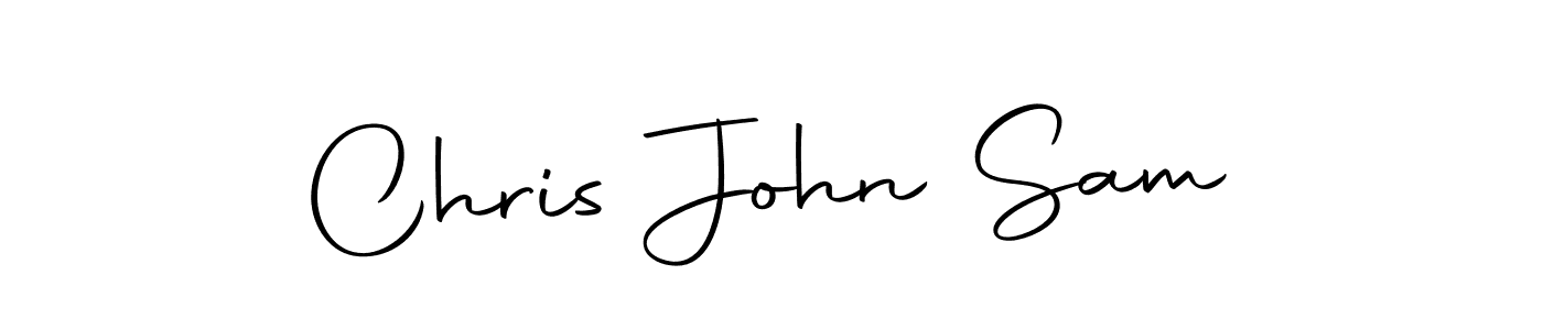 Create a beautiful signature design for name Chris John Sam. With this signature (Autography-DOLnW) fonts, you can make a handwritten signature for free. Chris John Sam signature style 10 images and pictures png