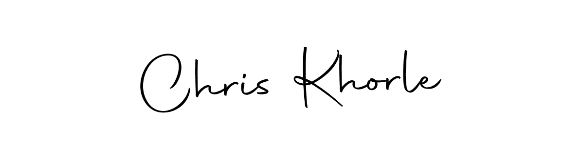 How to make Chris Khorle name signature. Use Autography-DOLnW style for creating short signs online. This is the latest handwritten sign. Chris Khorle signature style 10 images and pictures png