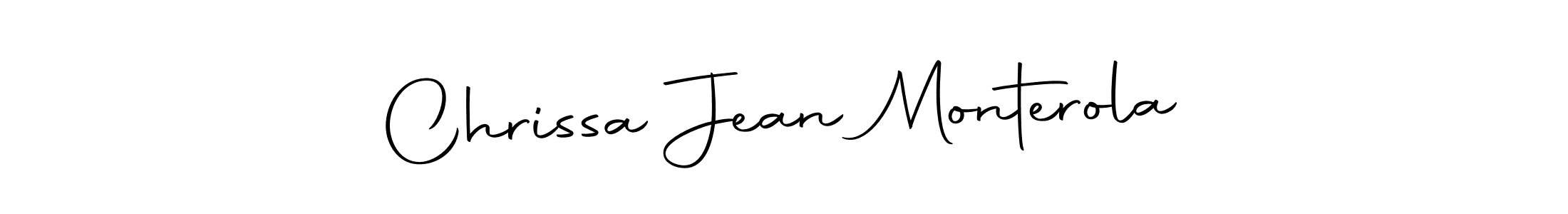 Make a beautiful signature design for name Chrissa Jean Monterola. With this signature (Autography-DOLnW) style, you can create a handwritten signature for free. Chrissa Jean Monterola signature style 10 images and pictures png