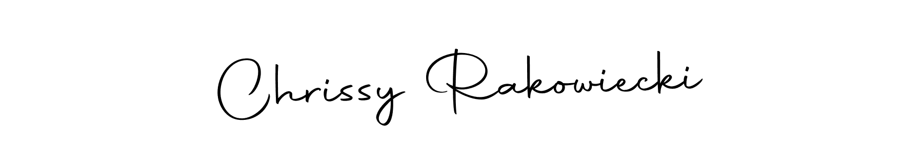 Create a beautiful signature design for name Chrissy Rakowiecki. With this signature (Autography-DOLnW) fonts, you can make a handwritten signature for free. Chrissy Rakowiecki signature style 10 images and pictures png