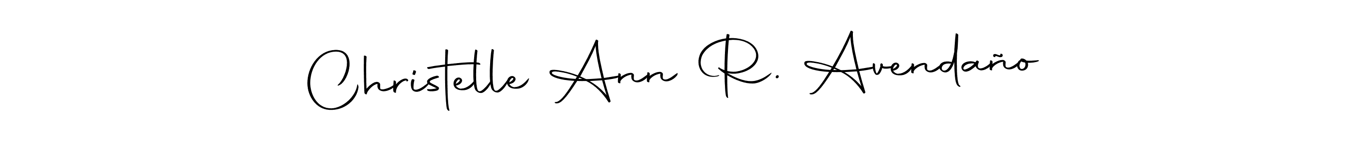 How to make Christelle Ann R. Avendaño name signature. Use Autography-DOLnW style for creating short signs online. This is the latest handwritten sign. Christelle Ann R. Avendaño signature style 10 images and pictures png