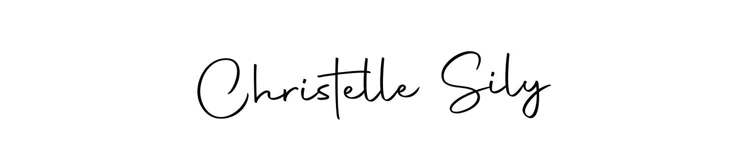 How to make Christelle Sily name signature. Use Autography-DOLnW style for creating short signs online. This is the latest handwritten sign. Christelle Sily signature style 10 images and pictures png