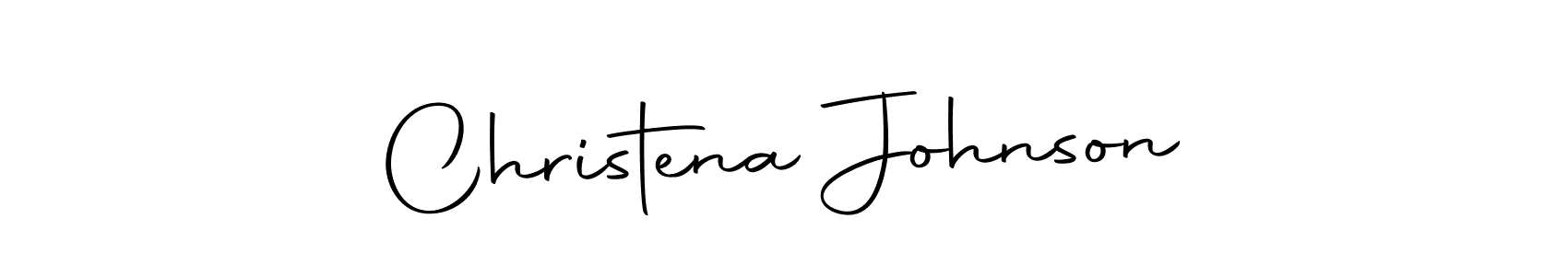 How to make Christena Johnson name signature. Use Autography-DOLnW style for creating short signs online. This is the latest handwritten sign. Christena Johnson signature style 10 images and pictures png