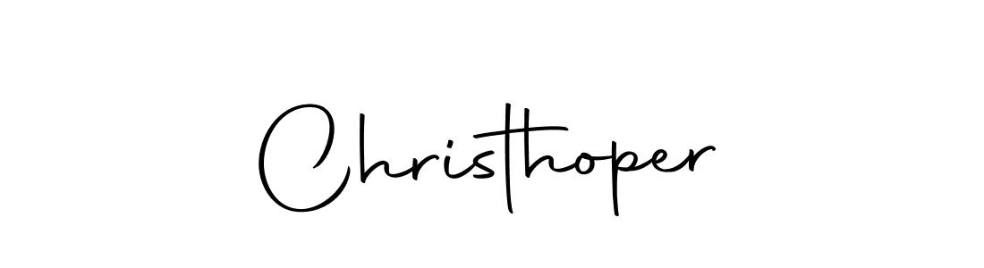Use a signature maker to create a handwritten signature online. With this signature software, you can design (Autography-DOLnW) your own signature for name Christhoper. Christhoper signature style 10 images and pictures png