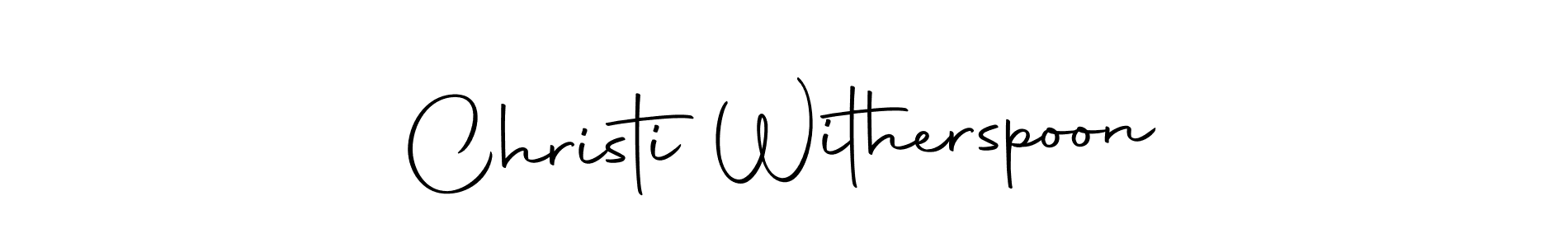 Create a beautiful signature design for name Christi Witherspoon. With this signature (Autography-DOLnW) fonts, you can make a handwritten signature for free. Christi Witherspoon signature style 10 images and pictures png