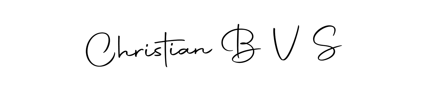 How to make Christian B V S name signature. Use Autography-DOLnW style for creating short signs online. This is the latest handwritten sign. Christian B V S signature style 10 images and pictures png