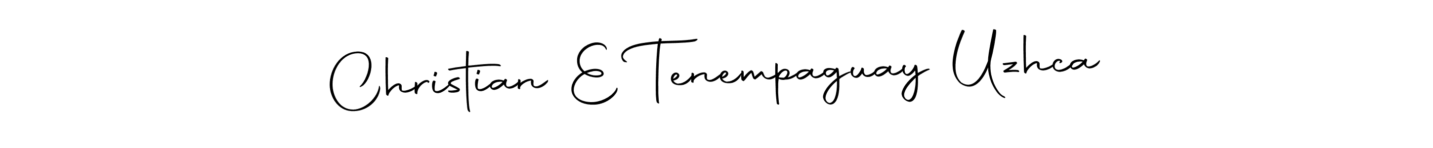 Christian E Tenempaguay Uzhca stylish signature style. Best Handwritten Sign (Autography-DOLnW) for my name. Handwritten Signature Collection Ideas for my name Christian E Tenempaguay Uzhca. Christian E Tenempaguay Uzhca signature style 10 images and pictures png