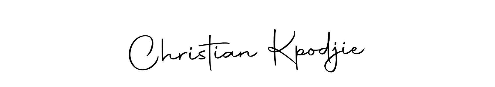 Design your own signature with our free online signature maker. With this signature software, you can create a handwritten (Autography-DOLnW) signature for name Christian Kpodjie. Christian Kpodjie signature style 10 images and pictures png