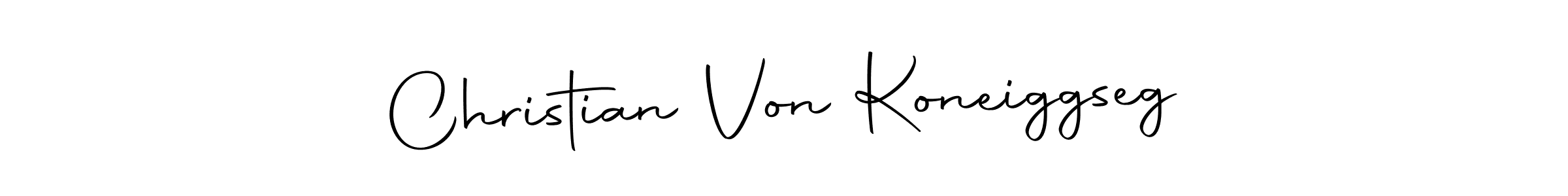 Create a beautiful signature design for name Christian Von Koneiggseg. With this signature (Autography-DOLnW) fonts, you can make a handwritten signature for free. Christian Von Koneiggseg signature style 10 images and pictures png