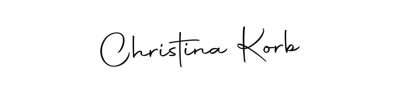 Design your own signature with our free online signature maker. With this signature software, you can create a handwritten (Autography-DOLnW) signature for name Christina Korb. Christina Korb signature style 10 images and pictures png