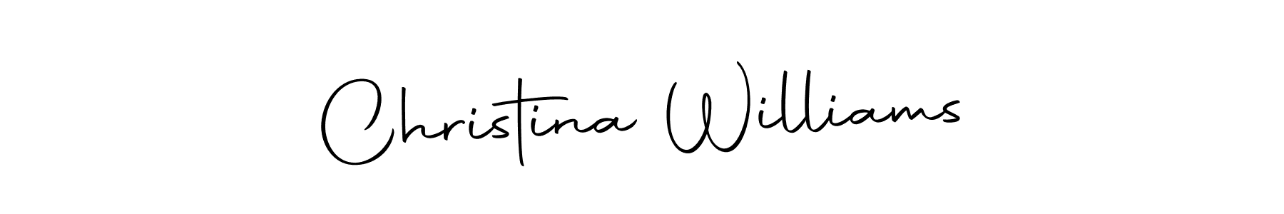 Design your own signature with our free online signature maker. With this signature software, you can create a handwritten (Autography-DOLnW) signature for name Christina Williams. Christina Williams signature style 10 images and pictures png