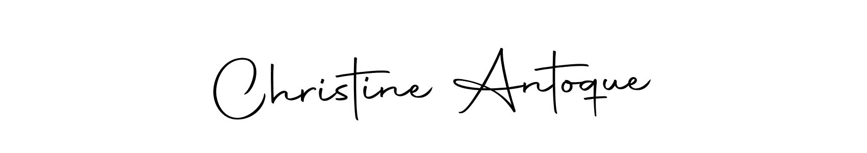 How to make Christine Antoque name signature. Use Autography-DOLnW style for creating short signs online. This is the latest handwritten sign. Christine Antoque signature style 10 images and pictures png