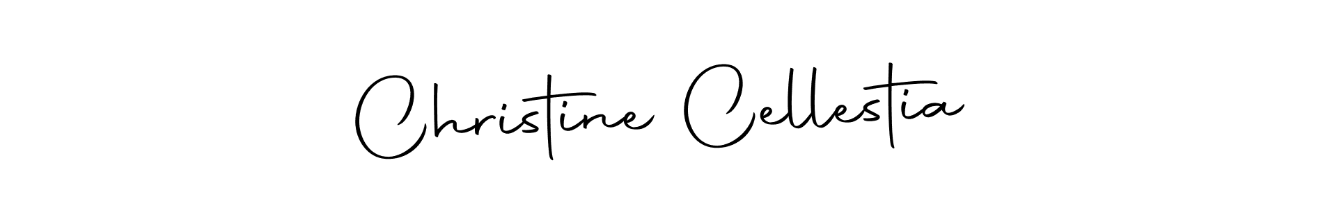 How to make Christine Cellestia name signature. Use Autography-DOLnW style for creating short signs online. This is the latest handwritten sign. Christine Cellestia signature style 10 images and pictures png
