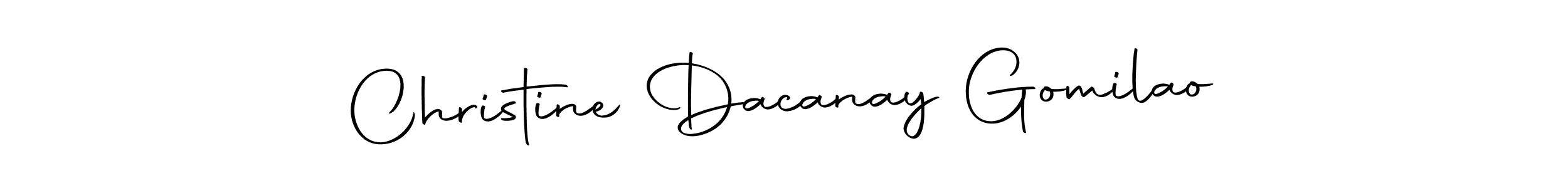 if you are searching for the best signature style for your name Christine Dacanay Gomilao. so please give up your signature search. here we have designed multiple signature styles  using Autography-DOLnW. Christine Dacanay Gomilao signature style 10 images and pictures png
