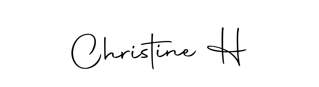 You should practise on your own different ways (Autography-DOLnW) to write your name (Christine H) in signature. don't let someone else do it for you. Christine H signature style 10 images and pictures png