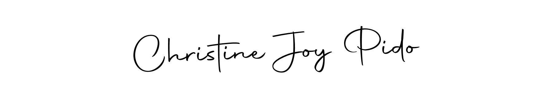 Create a beautiful signature design for name Christine Joy Pido. With this signature (Autography-DOLnW) fonts, you can make a handwritten signature for free. Christine Joy Pido signature style 10 images and pictures png