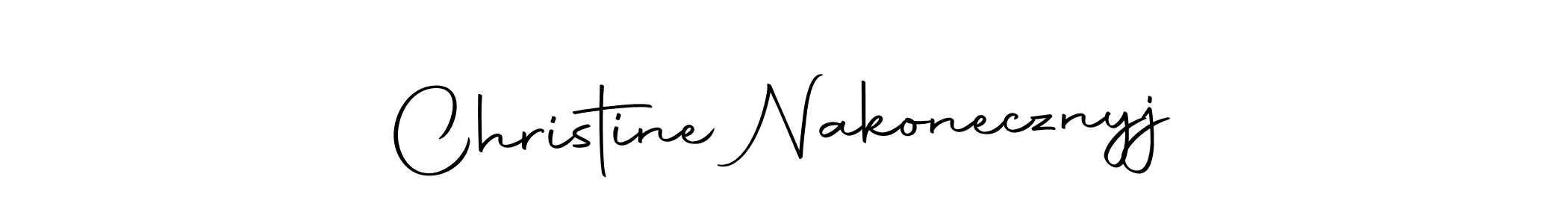 You should practise on your own different ways (Autography-DOLnW) to write your name (Christine Nakonecznyj) in signature. don't let someone else do it for you. Christine Nakonecznyj signature style 10 images and pictures png