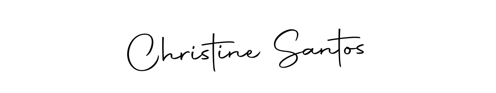 Design your own signature with our free online signature maker. With this signature software, you can create a handwritten (Autography-DOLnW) signature for name Christine Santos. Christine Santos signature style 10 images and pictures png