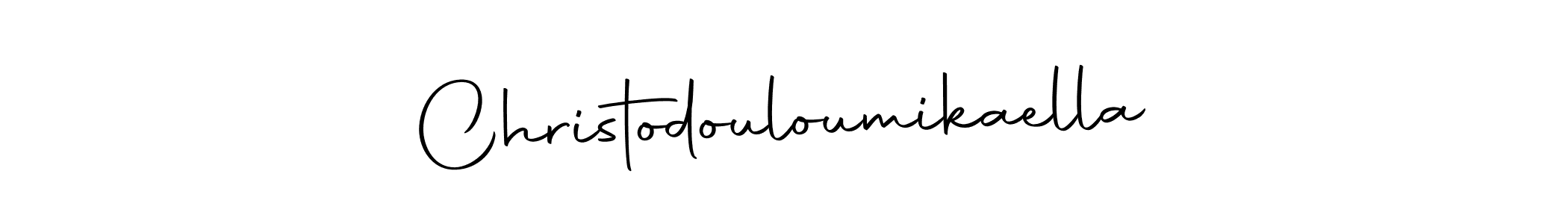 How to make Christodouloumikaella name signature. Use Autography-DOLnW style for creating short signs online. This is the latest handwritten sign. Christodouloumikaella signature style 10 images and pictures png