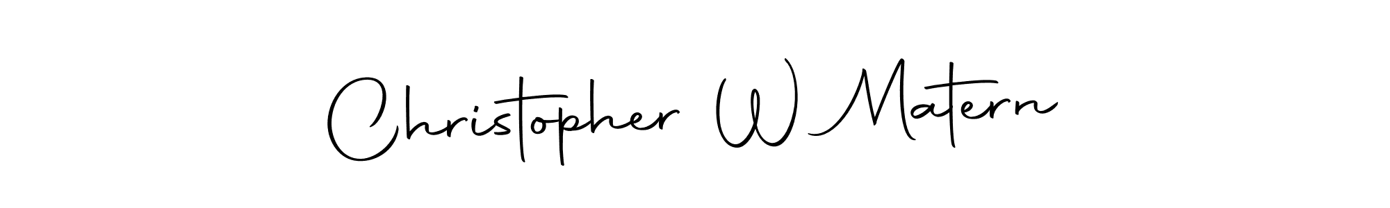 Make a beautiful signature design for name Christopher W Matern. Use this online signature maker to create a handwritten signature for free. Christopher W Matern signature style 10 images and pictures png